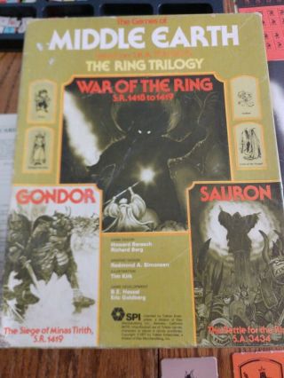 1977 Spi Middle Earth The Ring Trilogy Board Game War Of The Ring