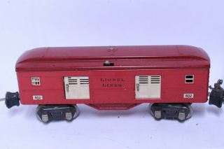 SET OF 4 PREWAR LIONEL O GAUGE 602 610 612 RED PASSENGER CARS W/ BOXES 4