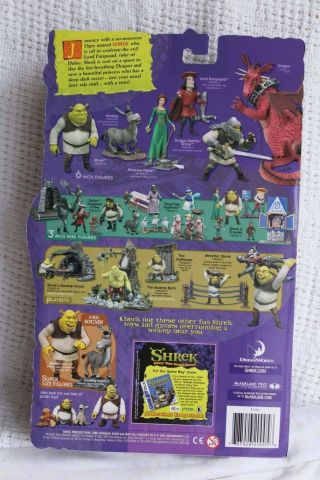 Shrek Princess Fiona Figure w/ Leg Kicking Action by McFarlane Toys 2001 NIB MOC 6