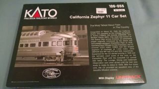 California Zephyr 11 Car Set W/ Track Kato N Scale 106 - 055