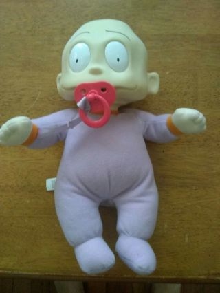Nickelodeon Rugrats Baby Tommy Pickles & Pacifier Stuffed Toy Mattel Viacom 1998