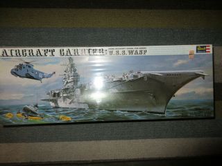 Revell 1/530th Scale Uss Wasp Aircraft Carrier Model Kit H - 375 (1969)