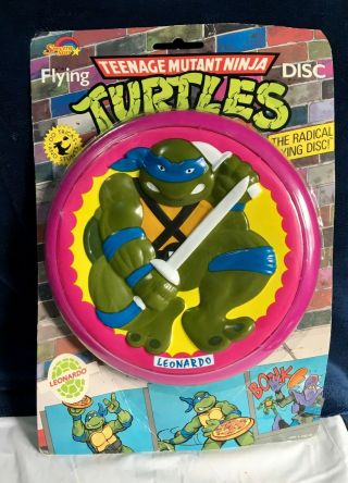 Nip 1989 Teenage Mutant Ninja Turtles Tmnt Leonardo Flying Disc