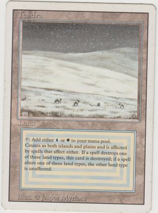Tundra Mtg Magic The Gathering 3rd Edition Revised Dual Land See Scans