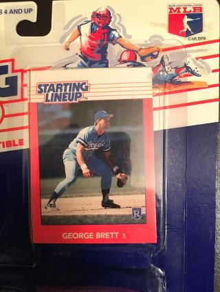 1988 ROOKIE SLU STARTING LINEUP GEORGE BRETT KANSAS CITY ROYALS MLB BASEBALL NIP 2