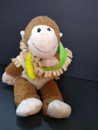 Fiesta Tan Monkey Plush Blanket Brown 11 " Stuffed Animal Baby Lovey Soft Toy