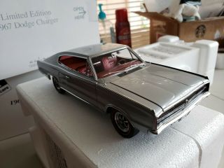 Danbury Limited Silver 1967 Dodge Charger 1/24 1696 of 5,  000 HTF - NO PAPER 2