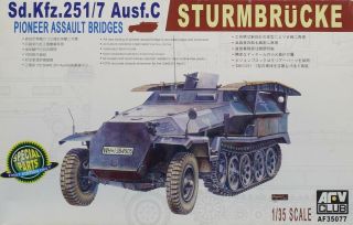 Afv Club 1:35 Sd.  Kfz.  251/7 Ausf.  C Assault Bridges Sturmbrucke Kit Af35077u