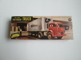 Very Early 1954 / 1955 Aurora 684 - 89 20 Ton Van Trailer Truck 1/64 Ho Scale