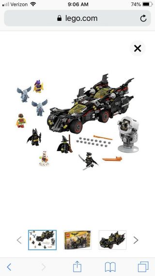 Lego Batman Movie The Ultimate Batmobile 70917 - 100 Complete With Minifigures
