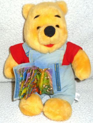 Set of 2 Winnie the Pooh Plush Dolls - 1995 Wearing Story Book Overalls Mattel 3