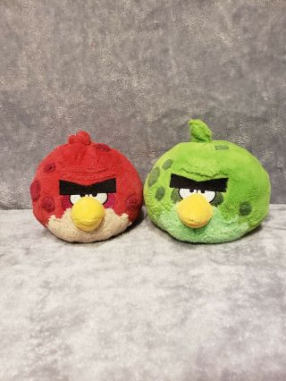 Angry Birds Space Incredible Terence Big Brother Green And Red Plush 6 " No Sound