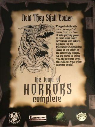 Tome of Horrors Complete for Dungeons & Dragons 3.  5/Pathfinder NM Frog God Games 3