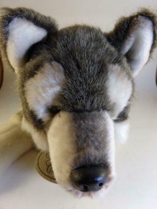 Russ Yomiko Classics 18 " Laying Husky Dog Puppy Plush Stuffed Animal Euc