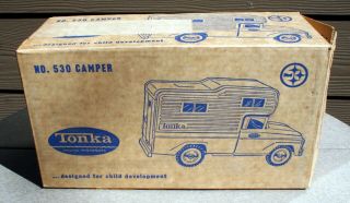 Vintage 1962 No.  530 Tonka Pick Up Truck Camper Box Only