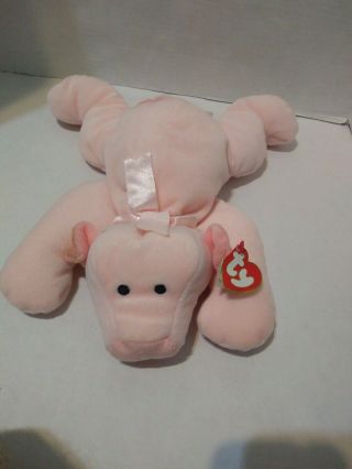 Nwt 1994 Ty 14 " Oink 3005 Pink Pig Pillow Pal Stuffed Animal Plush