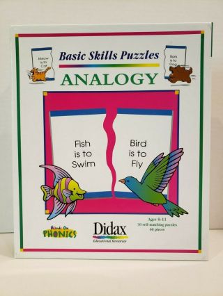Didax Phonics Basics Skill Analogy Puzzle Learning Educational Home School Game