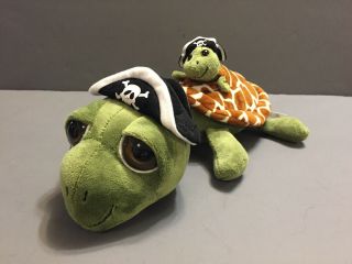 The Petting Zoo Bright Eye Pocketz Pirate Turtle And Baby Plush Stuffed Animal
