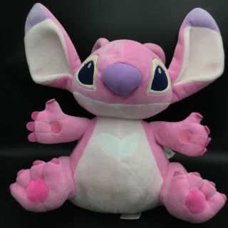 Disney Store Lilo & Stitch Angel Pink Plush Alien Stuffed Soft Toy 14 "