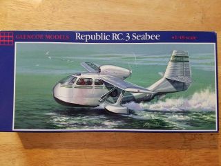Glencoe Models Republic Rc.  3 Seabee 1/48 Scale Model - Complete Kit Iob -