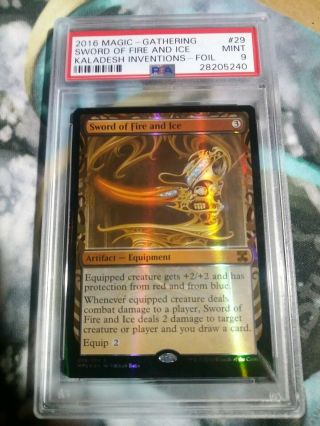 Mtg Foil Sword Of Fire And Ice Kaladesh Invention Masterpiece Graded Psa 9