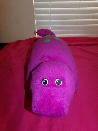 Barney Pillow Pet Purple Dinosaur 18 " Plush.