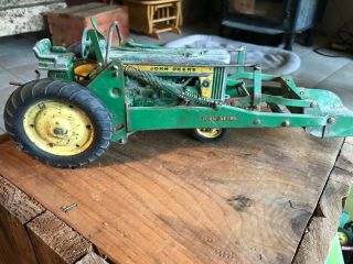 John Deere Vintage Tractor With Front End Loader Toy 1950s Patina Eska Ertl