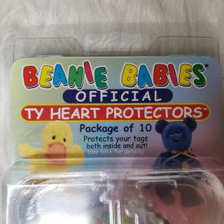 Ty Beanie Babies Heart Tag Protectors,  Pack Of 10 Official Authentic Acrylic B6
