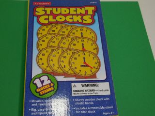 11 Lakeshore Wooden Student Clocks W/ Stands Educational Daycare Homeschool