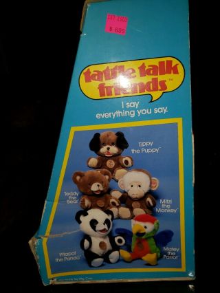 1985 Vintage Tattle Talk TEDDY THE BEAR by Well - Made Toys 2
