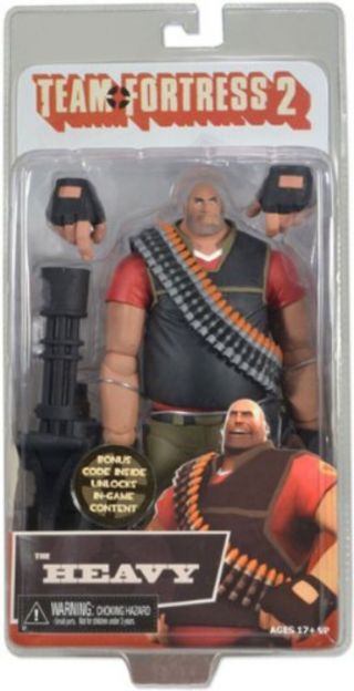 Red Neca Team Fortress 2 The Heavy Action Figure,  7 "