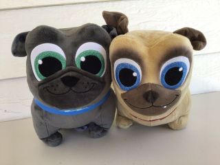Puppy Dog Pals Plush Stuffed Animals Set Of 2 Rolly & Bingo Disney Store 9”