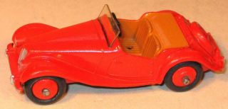 Dinky Toys No 129 Mg Midget Sports Car In Red.  U.  S.  A Export Model.