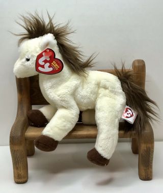 Ty Beanie Baby Marshall The Horse With Tag Retired Dob: February 26th,  2004