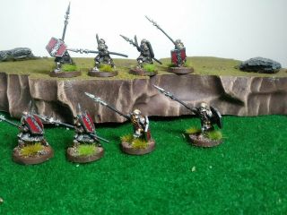 Lotr Forgeworld Iron Hills Dwarves with spears 8 painted figures 6