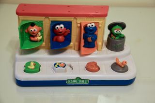 Sesame Street Pop Up Pals Musical Activity Toy Mattel Bib Bird,  Elmo Oscar Ernie