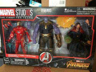 Marvel Legends 10th Anniversary Iron Man Dr Strange Thanos Avengers Infinity War