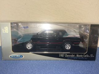 1/18 Welly 1987 Chevrolet Monte Carlo Ss Diecast Black