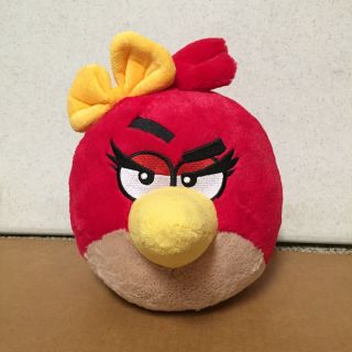 Angry Birds Girl Red Cardinal Large 9” Plush Toy Stuffed Rovio No Sound Ar96