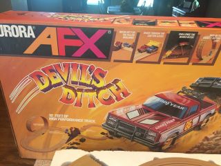 Aurora Afx Devils Ditch Slot Car Set.  Item