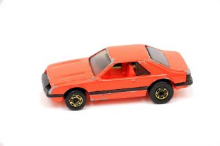 Rare Vintage Hot Wheels Aurimat Mexico Turbo Mustang Red W/ Red Interior