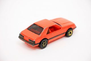 RARE Vintage Hot Wheels AURIMAT Mexico Turbo Mustang Red w/ Red Interior 4