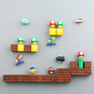 Diy Mario Anime Action Figure Magnet Puzzle Magnetic Toys Home Decor