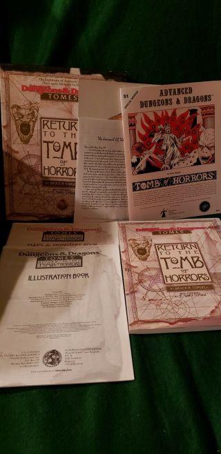 Advanced Dungeons & Dragons 2e Return To The Tomb Of Horrors Boxed Set Adventure