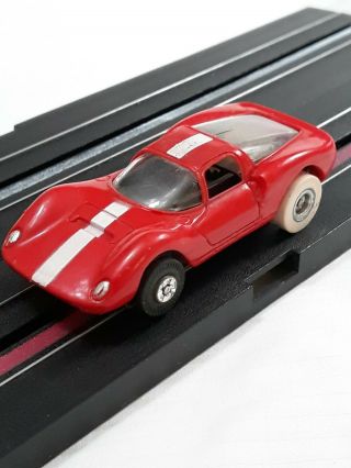 Aurora Dino Ferrari Thunder - Jet Ho Slot Car Red With Aj 
