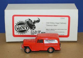 Us Model Us - 8 1949 Willys Jeep Panel Delivery 1:43 Drewreys Beer Red Mib Db