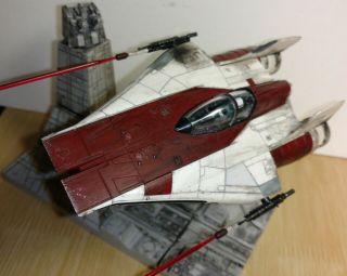 Star Wars Bandai A - Wing Model Kit 1/72 Scale Built And Pro Painted Custom