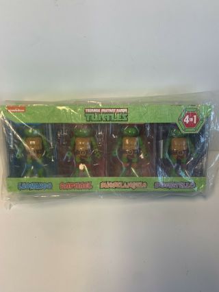Set 4 Tmnt Teenage Mutant Ninja Turtles Figures Mini Herocross