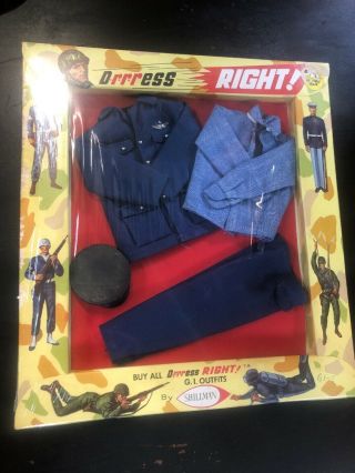 Gi Joe 1965 Air Force Outfit Gi - 5 By Shillman In Pack Rare Drrress Right