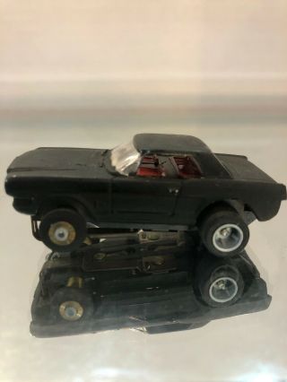 Vintage Aurora Ho Scale Slot Car Customized Black Mustang